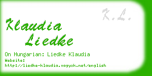 klaudia liedke business card